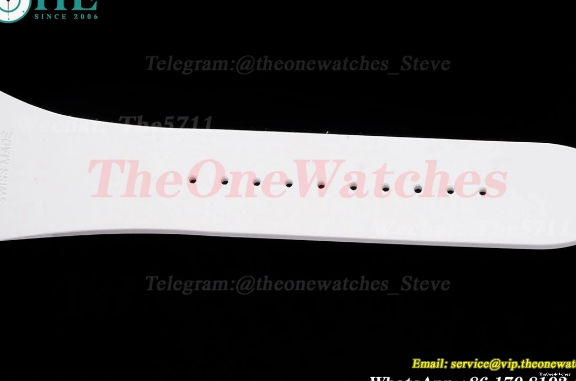 White Blue Rubber With Clone Strap Dial Transparent Skeleton RMSF RM35-01 RMUL2 0127